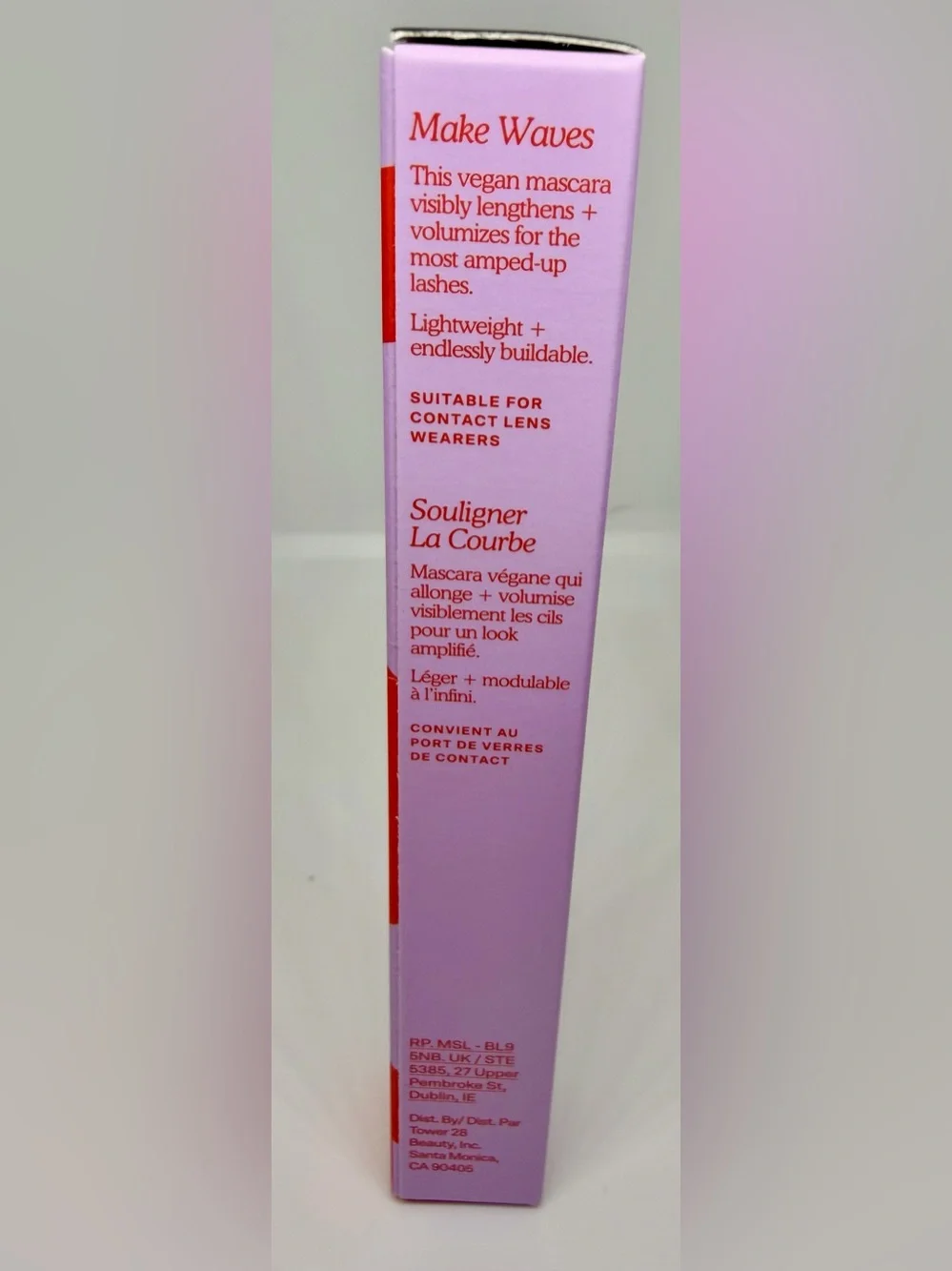 NIB. Tower 28 Make Waves Mascara with Curved Brush in Jet Black